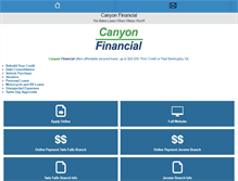 Tablet Screenshot of canyonfinancialjerome.com